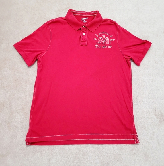 ARIZONA  Men's Y2K polo 100% Cotton Red Color Size XXL Large Logo On Back - Picture 2 of 10